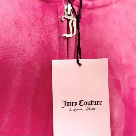 Juicy Couture Pink Velour Track Pants - Picture 6 of 7